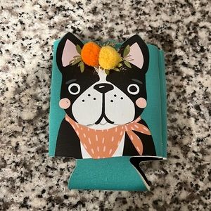 Cute teal #frenchie #koozie